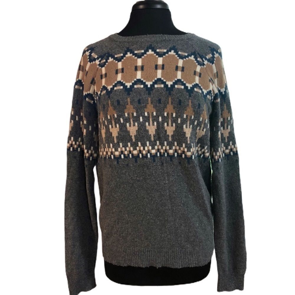 𝅺mango Man Wool Blend Fair Isle Sweater Size S